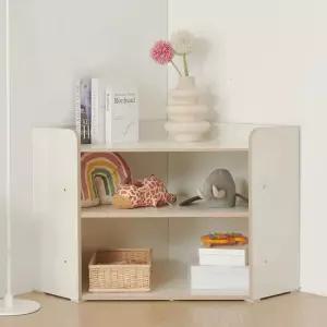 르메인 2단 코너형 모듈 수납 책장 선반