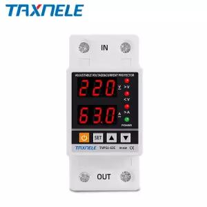 딘 레일 듀얼 디스플레이 조절 가능 과전압 전류 및 저전압 보호 장치 릴레이 40A 63A 80A 220V 230V