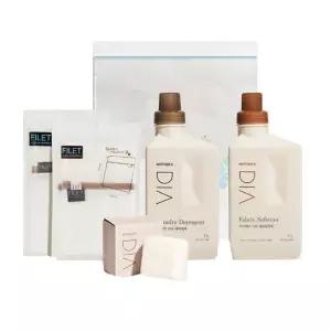 디아 신생아 아기빨래럭키박스 허브가든향 세제1L+유연제1L+비누+사각세탁망2종+특대형1P