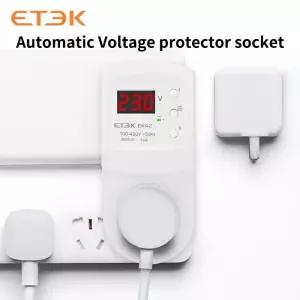 ETEK 보호 과전압 보호기 릴레이 16A AC140-300V 전자 다기능 냉장고 플러그 소켓 EKCZ