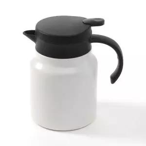 티웨어 BQ86QX17 이중 진공 보온 주전자 900ml 차 포트 화이트