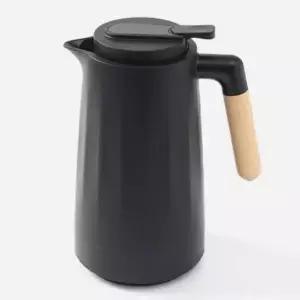 온도표시 DP81QK84 이중유리 보온주전자 1L 블랙 보온물통 물주전자 차주전자 내열주전자 카페물