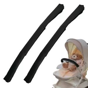 2PCS 유모차 범퍼 바 커버 푸시체어 팔걸이 손잡이 보호 핸들 교체용 프램 방진 장갑 탈착식 범용 그립