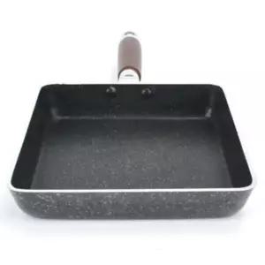 나무 QQ02EJ23 손잡이 알루미늄 코팅 사각 후라이팬 소