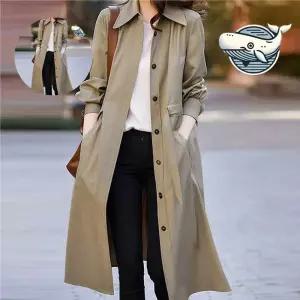 봄가을 셔츠형 롱코트 캐주얼 데일리 외출용