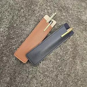 2컬러 고급 PU 다이어리 펜 수납 슬림 북마커 겸용 홀더