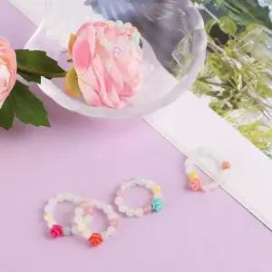 [갓샵]파스텔 비즈 반지 Dahlia 5color 장미 산호 원석반지