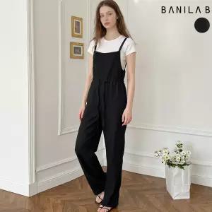 여성 허리밴딩 스트랩 점프수트