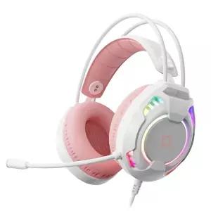 COX V800 가상 7.1 ENC RGB 진동 게이밍 헤드셋 화이트 [H@lu]