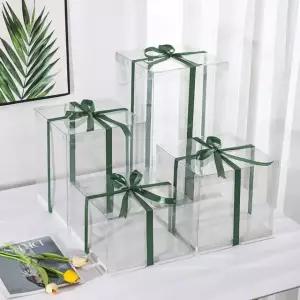 투명케이크상자 50개 포장박스 높은 파운드케익 투명뚜껑 3인치 조각케이크 쿠키