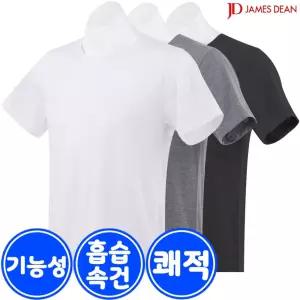 제임스딘 남자 기능성 쿨 반팔 런닝 티셔츠 1매 화이트 그레이 블랙