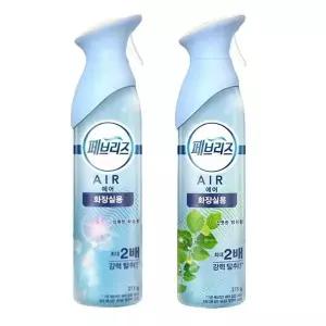 [하프클럽/알티피아]페브리즈 에어 화장실용 탈취 방향제 에어로졸 2종택1
