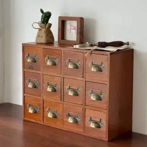 빈 원목 서랍장 미니 원목서랍장 진열대 속옷장 브레드박스 우드쇼케이스 장식장 정리함