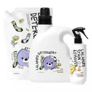 케이맘 랄라포포 비건 아기 세탁제로세트 목련향 세제+리필+얼룩제거제