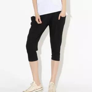 여성여름 홈웨어팬츠 스판 배기바지 7부 수면잠옷