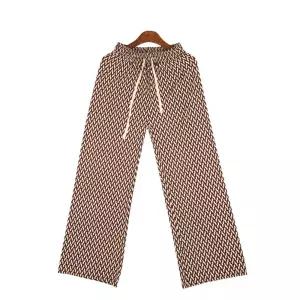 와이드 도형패턴 여성나들이바지 포인트팬츠 홈바지