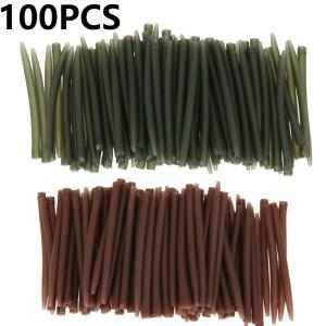 20-100PC 터미널 잉어 낚시 엉킴 방지 슬리브 후크 고무 팁 튜브 포지셔너 태클과 연결