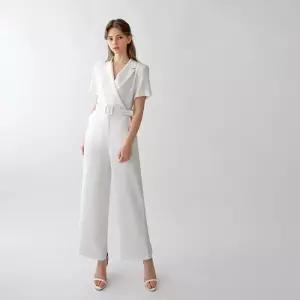 [다잇템]여자 H라인 롱 SS 들러리룩 출근룩 와이드핏 점프수트