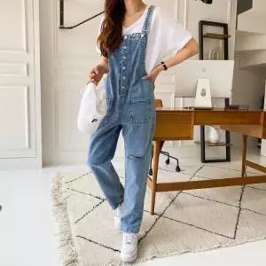 [다잇템]여자 SS 롱데님 그런지 주머니 점프수트