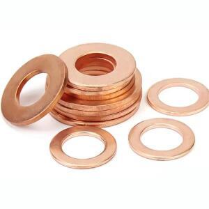 구리 와셔 솔리드 개스킷 링 플랫 도장 섬프 플러그 오일 피팅 M3 M10 보트 DIN7603
