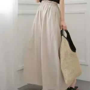 [다잇템]여자 A라인 린넨 여름 고무줄바지 큐롯팬츠