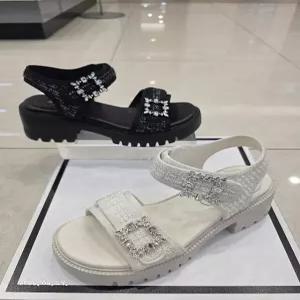 [엘칸토][엘칸토] 여성 6cm 트위드 청키샌들LCWW56U626 (P003796529)