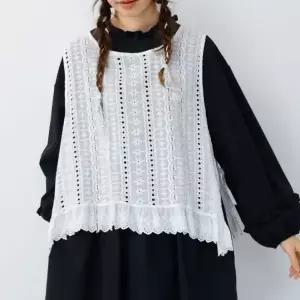 [애슬릿][애슬릿]여성 레이어드 조끼 면 레이스 펀칭 여름 베스트