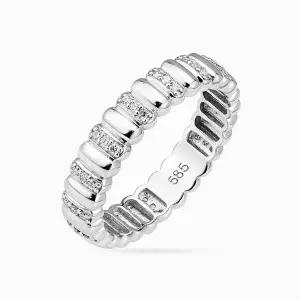 [모아르]18K 베르노 밴드 랩 다이아몬드 반지 중