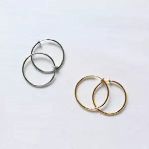 [옷자락]여자 심플 모던 베이직 데일리룩 링 귀찌 논피어싱 이어커프