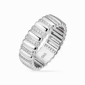 [모아르]18K 베르노 밴드 랩 다이아몬드 반지 대