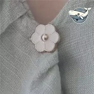 우아한 셀프수선핀 10종 옷여밈 배지 화이트