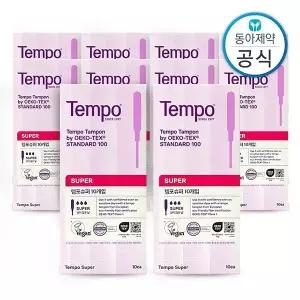 [템포] 슈퍼 레귤러 선택가능 탐폰 체내형 생리대 100매