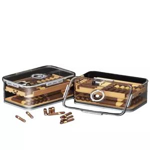 케이스 시가휴미더 휴대용 나무 삼나무 입문용 보관함