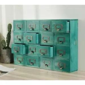 한약장 원목 전통 한의원 고가구 서랍장 A. 브라운 9단 서랍