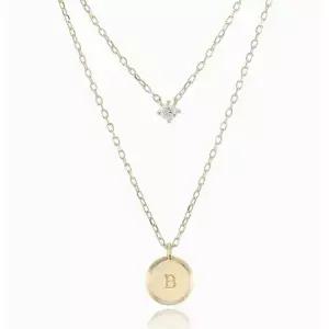 [로이드]주문제작 레이어드 빅토리아이니셜 14K목걸이 LNN14074G