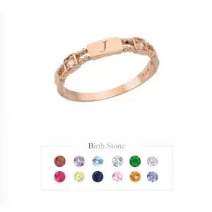 [로이드]각인 이니셜 탄생석 14k 반지 LRS19043G