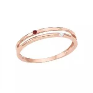 [로이드]더블라인 탄생석 1월 가넷 10K 반지 LRT1952AT