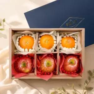 [어버이날] 도담 6구 2종 과일선물세트 3호(사과+오렌지)