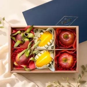 [어버이날] 도담 6구 3종 과일선물세트 4호(참외+사과+용과)