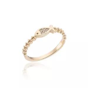 [로이드]럭키 탄생석 볼라인 행운 물고기 14k 반지 LRS23005G