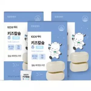 천호엔케어 어린이 성장기 키즈 씹어먹는 츄어블 칼슘 츄 60개입, 3개