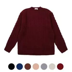 [모로엠] 남성 컬러풀 오버핏 꽈배기 니트 5N-KN-Q025