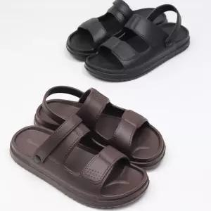 [디아슈즈]사유 가벼운 말랑 남자 두줄 투웨이 슬리퍼 샌들 2cm