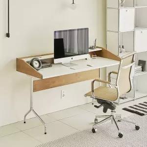 [포스트모던] 볼튼 미드센추리 원목 파티션 컴퓨터 책상 1300