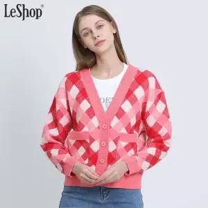 체크 크롭 투포켓 가디건