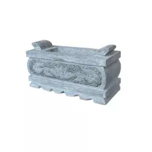 묘지비석 묘상석 묘지 추모 한백옥 대리석 A. 한백옥 팬 형태 25cm 글루 포함