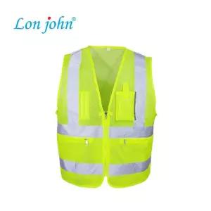 [옷자락][시즌오프]형광 신호수 고휘도 반사 망사 근무 안전 조끼_5