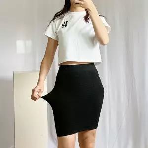 [하프클럽/]검정 스판 몸매보정 H라인 밴딩 하이웨스트 스커트