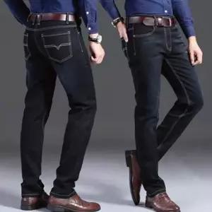 [하프클럽/]남자 봄 가을 데님팬츠 일자 블랙진 청바지