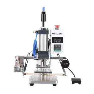 공압 핫 스탬핑 불박 마킹기 WTQS90 도장 가죽 각인기